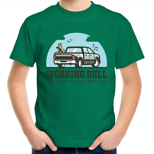 Working Bull Kids Tee - Green