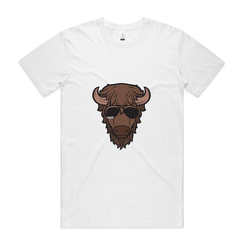 Bison head with aviators - Organic Tee - Working Bull